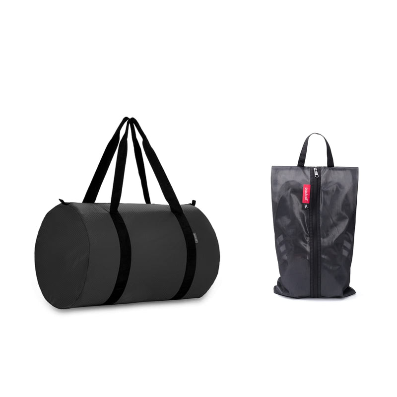 pack all Packing System Bundle | 1 Shoe Bag (Plus-Black) & 32L Duffel Bag (Black) for Fitness, Travel