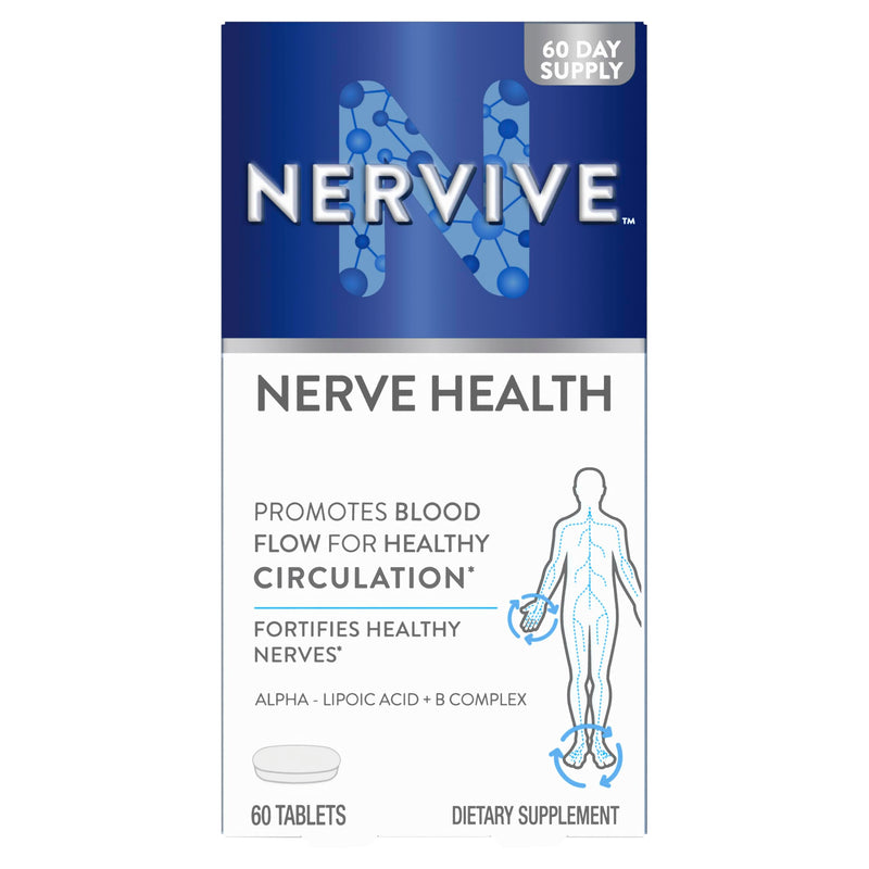 Nervive Nerve Health, Alpha Lipoic Acid, Fortify Nerve Health, Healthy Nerve Function, Healthy Blood Circulation, Supplement, Tablet, 60 Tablets 60 Count (Pack of 1)