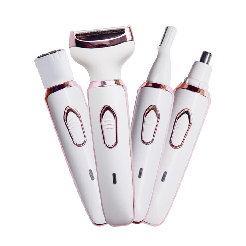 [Australia] - Electric Razor for Women,Hair Trimmer for Face Nose Eyebrow Beard Mustache Arm Leg Armpit Bikini,Painless Rechargeable Portable 4 in 1 Womens Body Shavers Set 