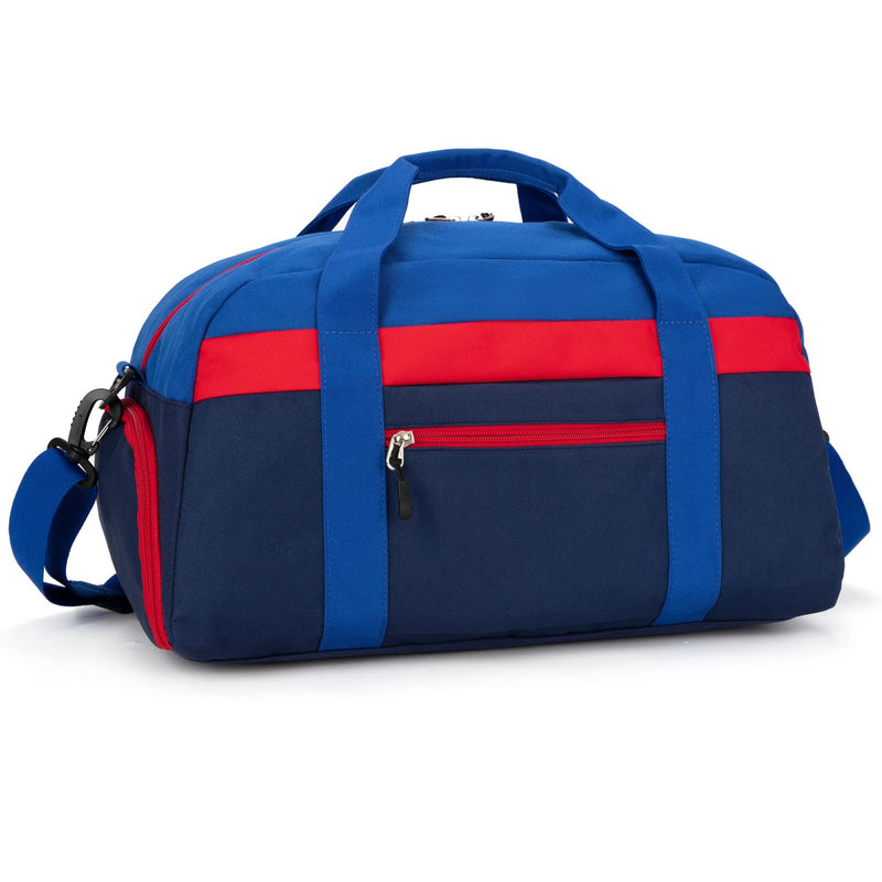 Small Kids Duffle Bag for Boys or Girls, 18" Length, Navy Blue | Fit Weekender, Sports Practice, or Overnight Travel