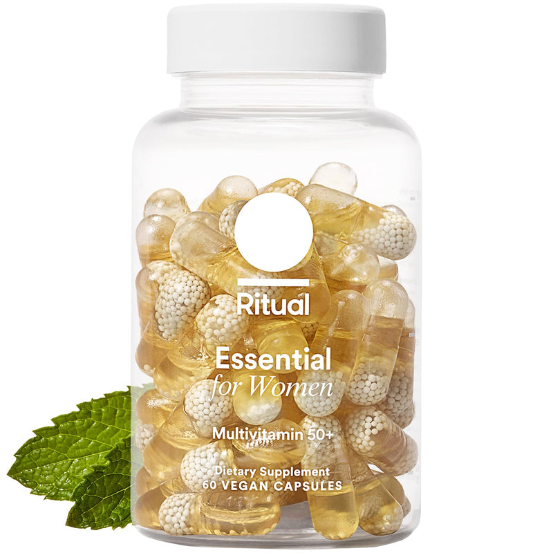 Ritual Women's 50+ Multivitamin - 60 Capsules - 30 Servings | Key Essential Vitamins and Minerals to Support Menopause, Energy, Heart, Bone, Brain Health* - Folate, DHA - Vegan - Mint