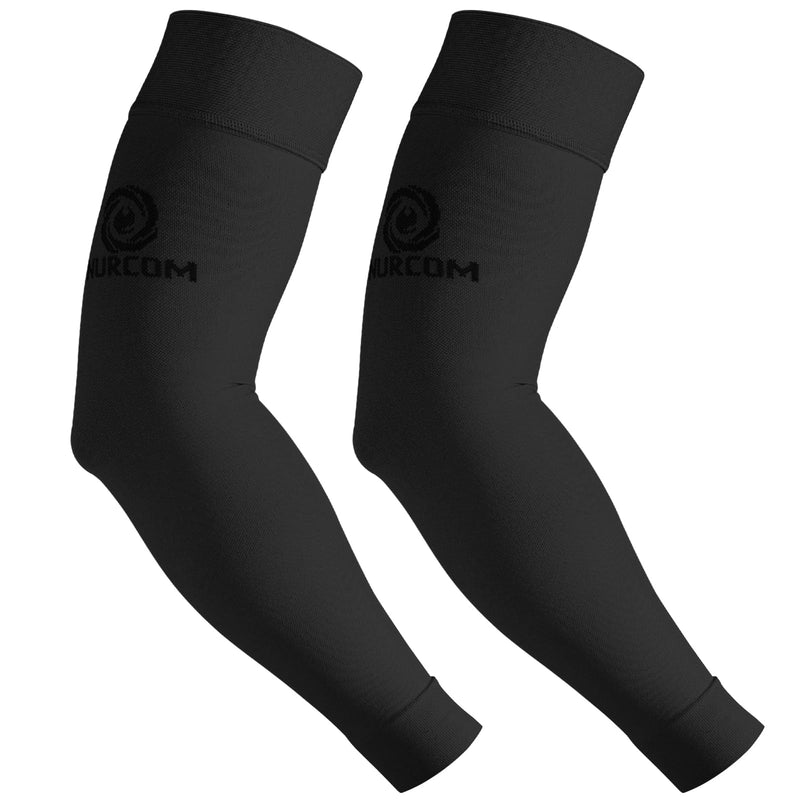 [Australia] - NURCOM® Medical Compression Arm Sleeve for Men Women, 2 Pack, No Silicone, Soft-In 20-30mmHg for Lymphedema, Lipedema, Pain Relief, Edema, Swelling, Post Surgery Recovery, Black 2XL XX-Large(2 Pack) Black(no Silicone) 