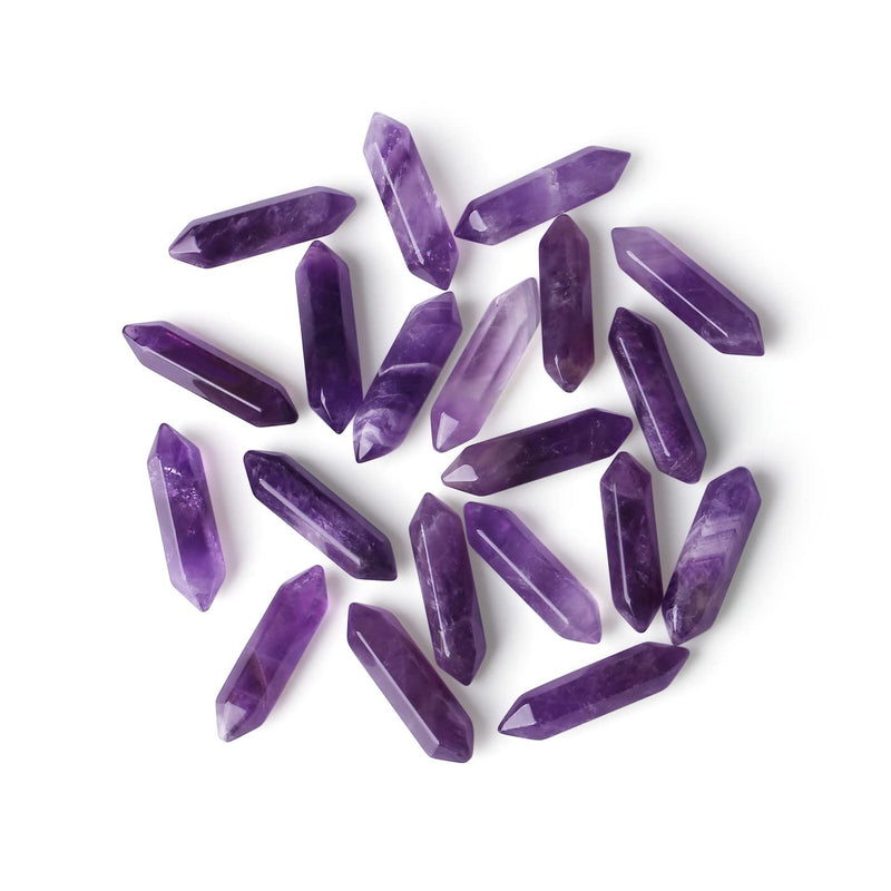 [Australia] - Amethyst Crystal Rock Amethyst Stone Healing Crystals and Stones Gemstone Tumbled Polished Energy Reiki Healing Stones Crystal Wand Meditation Decor Gifts 10 Pcs A # Amethyst 