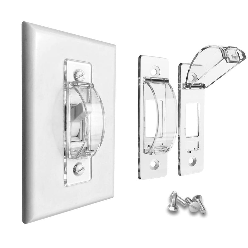 [Australia] - Wall Switch Guard, ILIVABLE Child Proof Light Switch Plate Covers Protects Your Lights from being Accidentally Turned On or Off by Children and Adults (Clear, 2 Pack) 