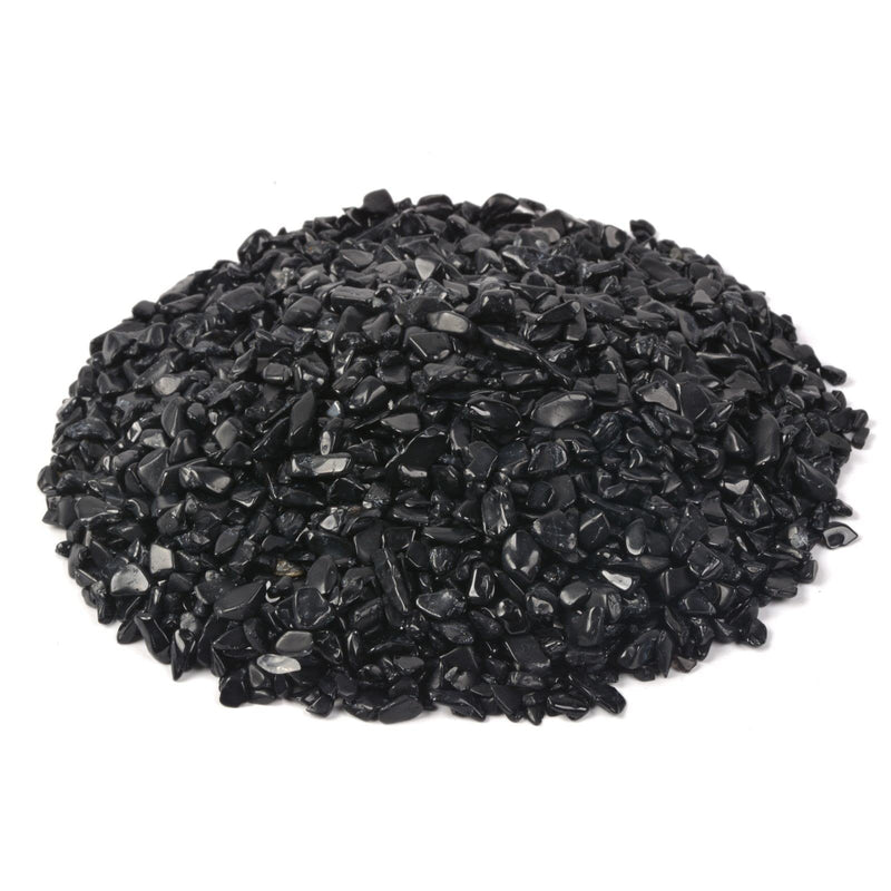 [Australia] - Justinstones Natural Small Black Tourmaline Polished Chips Crushed Tumbled Stone Crystal Healing Embellishments 100 Grams 