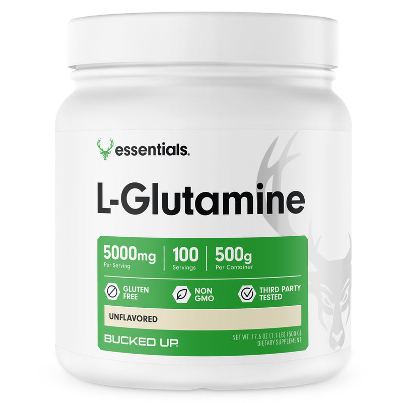 [Australia] - Bucked Up L-Glutamine 500g Powder, Gluten-Free, Non-GMO, Unflavored (100 Servings) 