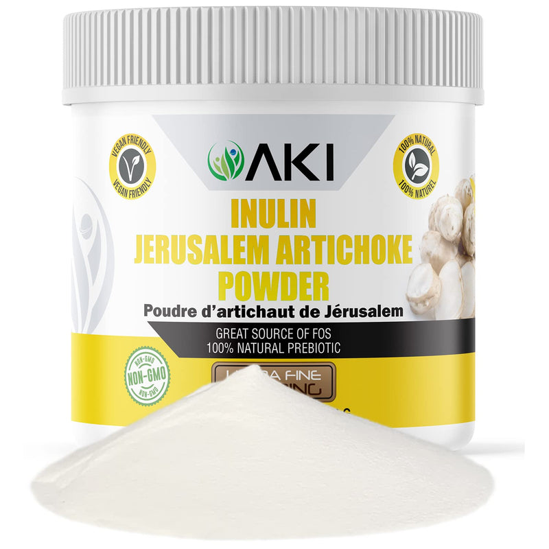 [Australia] - AKI Inulin Jerusalem Artichoke Powder (6oz/170g) Good in Fiber & Prebiotic, Ideal for Coffee, Smoothies, Juice & Other Meals | Vegan, Gluten-Free (Pack of 1) 