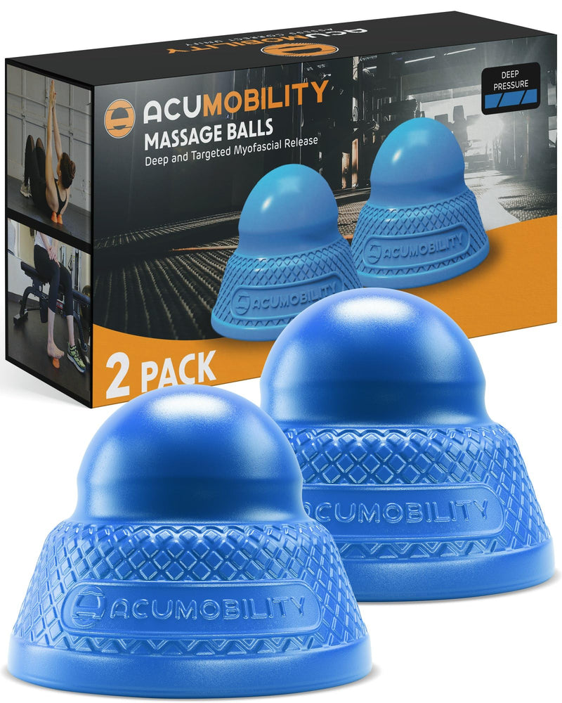 [Australia] - Acumobility Massage Ball Roller 2 Pack - Trigger Point - Massage Balls Massage Roller Ball - Foot Massage Ball - Physical Therapy Ball (Deep Pressure) Deep Massage 