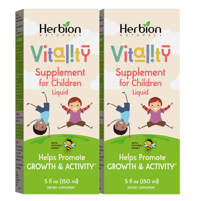[Australia] - HERBION Naturals Vitality Supplement for Children, Promotes Growth and Appetite, Relieves Fatigue, Improves Mental & Physical Performance, for Kids 1 Year & Above, 5 Fl Oz (Pack of 2) 5 Fl Oz (Pack of 2) 