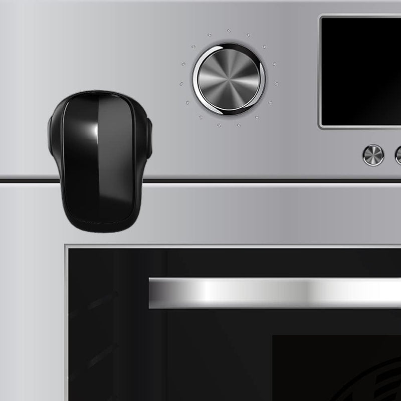 [Australia] - Moonybaby Childproof Oven Door Lock, Child Safety Oven Front Lock(ONLY for Flat Surface), Heat-Resistant, No Tool Needed, Jet Black 