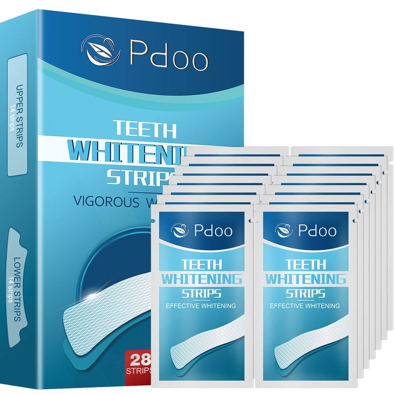 [Australia] - Teeth Whitening Strip - Whitening Strips for Teeth Sensitive, Professional Teeth Whitening Strips, Fast Remove Smoking, Coffee, Wine Stains, Teeth Whitening Kit Pack of 28 Non-Slip Strips 28 Count (Pack of 1) 