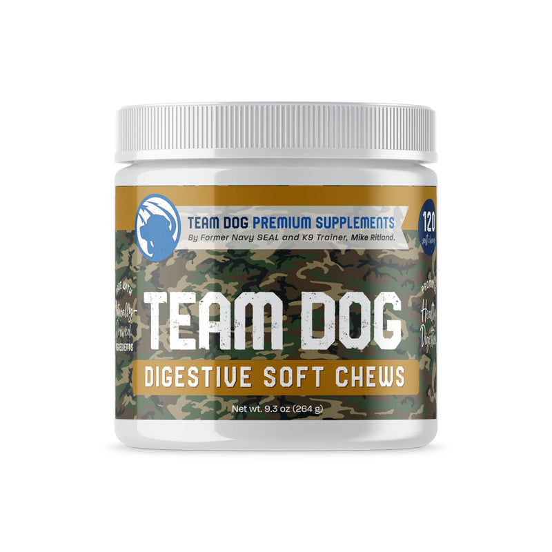 TEAM DOG Probiotic Chews for Dogs | Digestive Enzymes & Dog Probiotics for Yeast, Itchy Skin and Itchy Ears | for Allergies & Sensitive Stomachs | Promotes Digestive & Gut Health for Dogs | 120 Count - PawsPlanet Australia