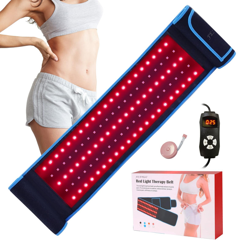 [Australia] - Red Light Therapy Infrared Light Therapy Wrap Belt for Body Pain Relief Wearable Large Pad for Waist Back Stomach Muscle Repair, Decrease Inflammation, Speed Healing LED 660nm&850nm with Controller 1 Count (Pack of 1) 