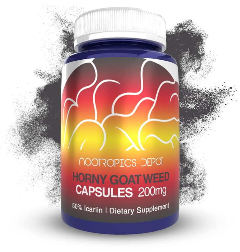 [Australia] - Nootropics Depot Horny Goat Weed Capsules | 200mg | 30 Count | Minimum 50% Icariin | Epimedium brevicornum 30 Count (Pack of 1) 