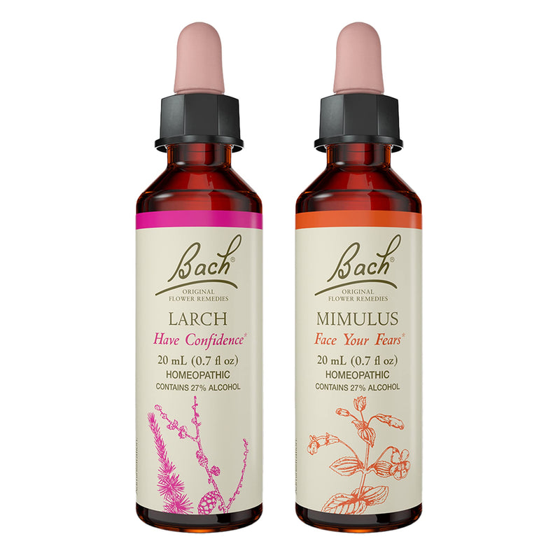 [Australia] - Bach Original Flower Remedies 2-Pack, Have Confidence" - Mimulus, Larch, Homeopathic Flower Essences, Vegan, 20mL Dropper x2 Mimulus and Larch 