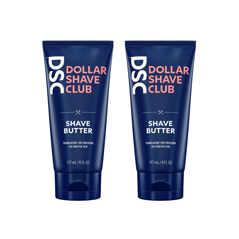 [Australia] - Dollar Shave Club Butter, For Sensitive Skin, A Translucent Shaving Cream & Gel Alternative, Designed Gentle Glide, Helps To Fight Razor Bumps and Ingrown Hairs (Pack of 2), Blue 