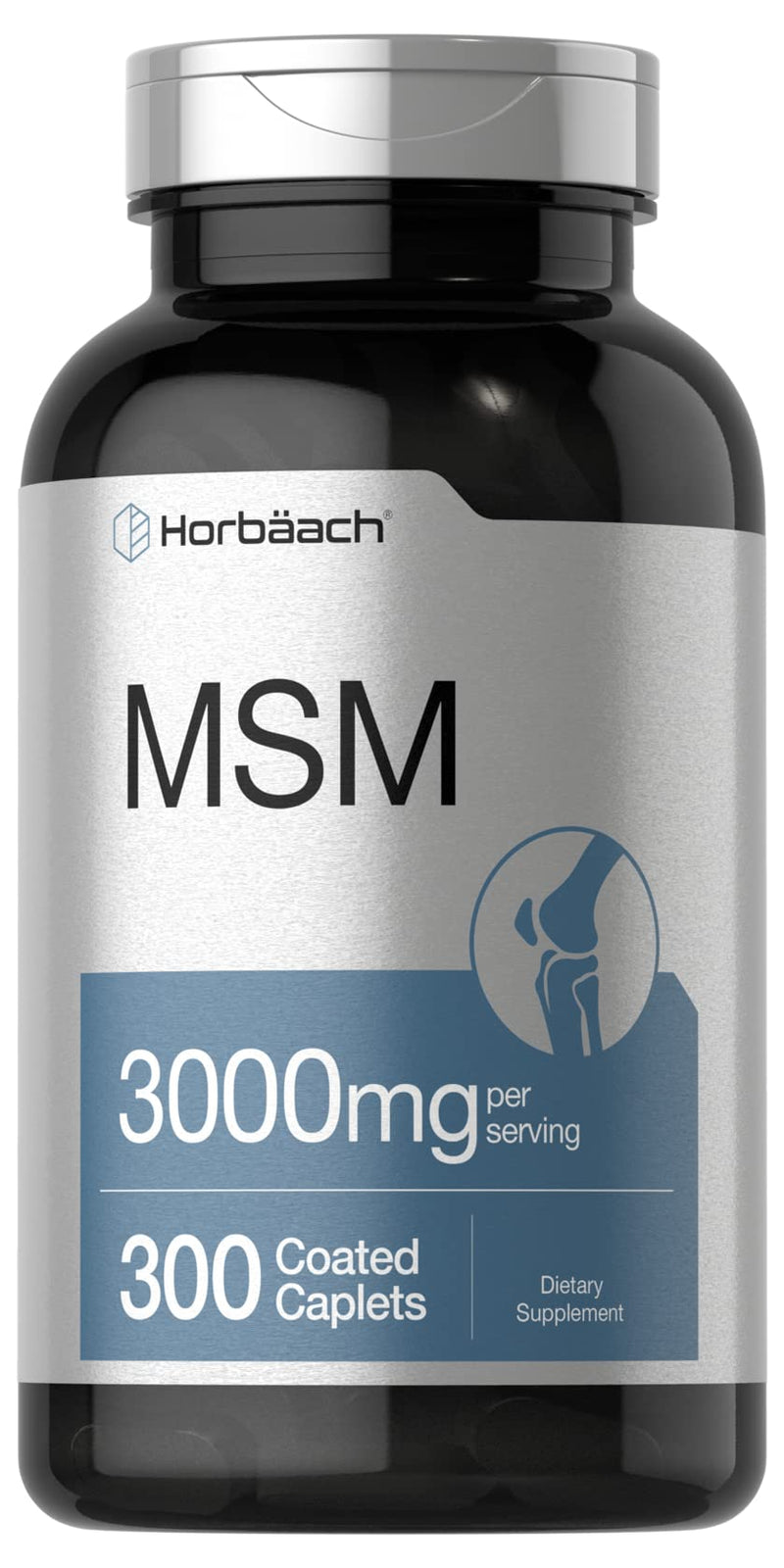 [Australia] - Horb√§ach MSM Supplement | 3000mg | 300 Coated Caplets | Methylsulfonylmethane with Calcium | Vegetarian, Non-GMO, Gluten Free 
