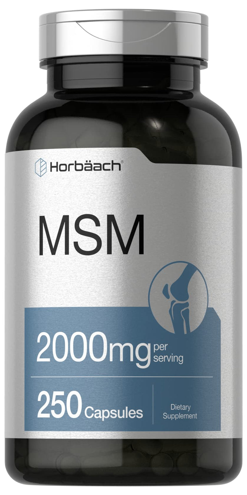 [Australia] - Horb√§ach MSM Supplement Capsules | 2000mg | 250 Count | Non-GMO and Gluten Free Formula | Methylsulfonylmethane 