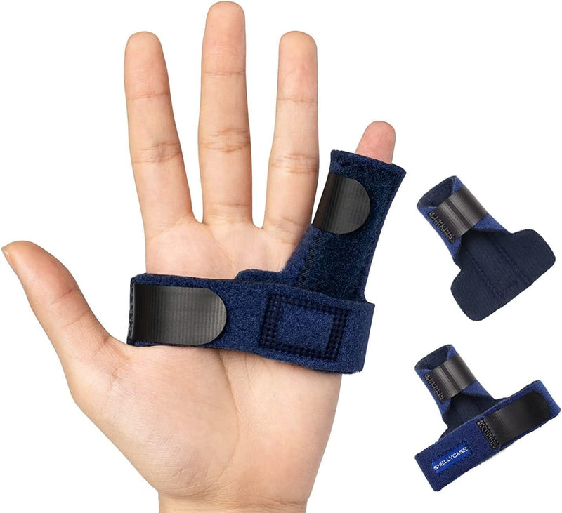 [Australia] - Promifun Finger Braces, Trigger Finger Splints for Straightening, Mallet Finger and Broken Finger, Finger Straighteners Provide Support and Relieve Pain Finger Braces (Black) 