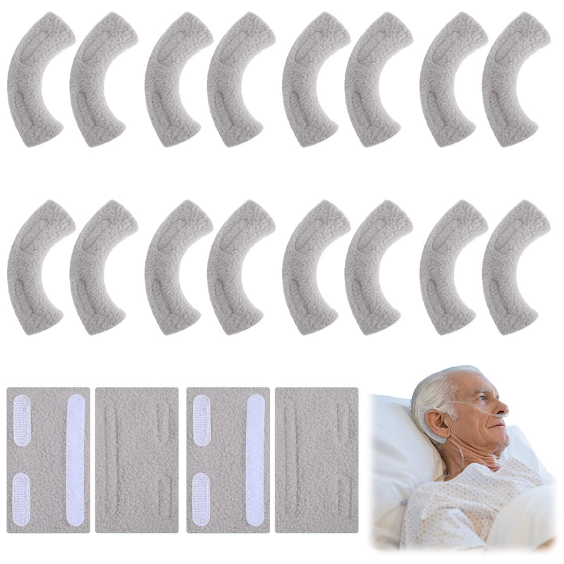 [Australia] - Boao 20 Pieces Nasal Cannula Ear Cushions Soft Oxygen Ear Pads Oxygen Tubing Cushion Comfort Cannula Wrap Cover Supplies Accessories(Gray) Gray 