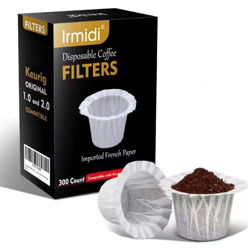[Australia] - K Cup Filters,300 Count Disposable Coffee Paper Filters Compatible with Keurig Brewers Single Serve 1.0 and 2.0, Use with Reusable K Cup Coffee Pods Black box 300 Count 