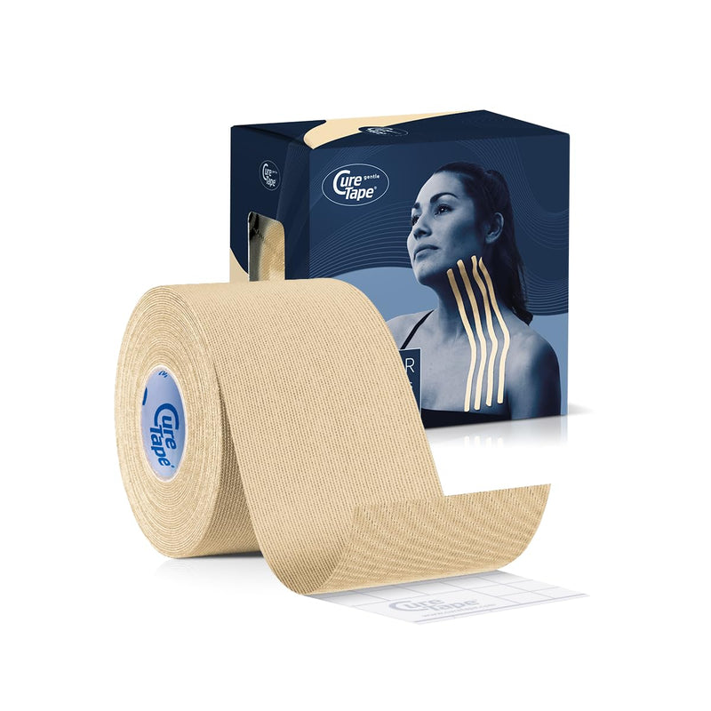 [Australia] - CureTape® Gentle | Kinesiology Tape for Hyper Sensitive Skin | Gentle Adhesion | 100% Hypoallergenic Water Resistant K Tape | for Thin Skin, Elderly or Children | Gentle to Remove | Medical KTape 