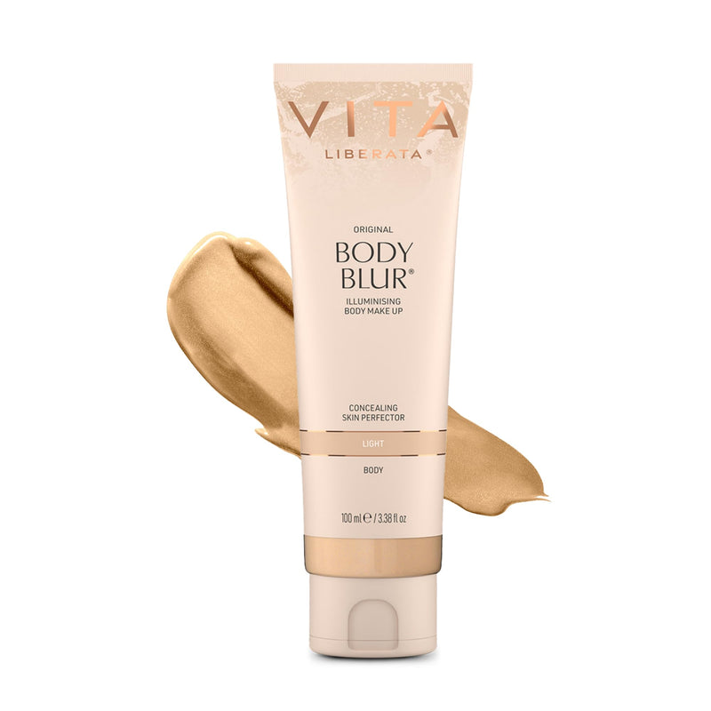 [Australia] - Vita Liberata Body Blur, Leg and Body Makeup. Skin Perfecting Body Foundation for Flawless Bronze, Easy Application, Radiant Glow, Evens Skin Tone, New Packaging Light 