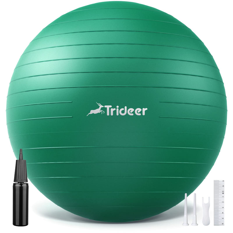 [Australia] - Trideer Exercise Ball for Physical Therapy, Swiss Ball Physio Ball for Rehab Exercises, Workout Fitness Ball for Core Strength, Yoga Ball for Balance & Flexibility M(19-22ines/48-55cm) 
