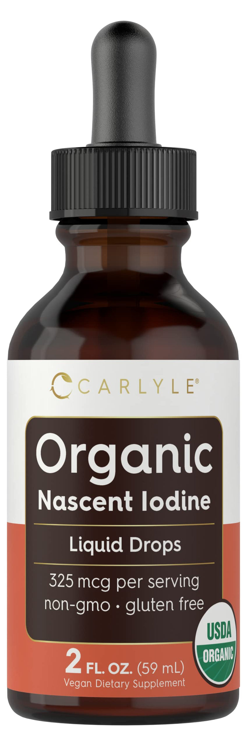 [Australia] - Carlyle Organic Nascent Iodine Liquid Drops | 2 fl oz | Vegan Supplement | Non-GMO, Gluten Free 
