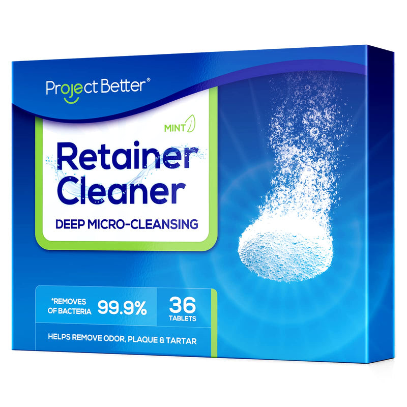 [Australia] - Retainer Cleaner Tablets & Denture Cleaning Tablets for Dental Appliances and Night & Mouth Guard.(36 Counts 36 Count (Pack of 1) 