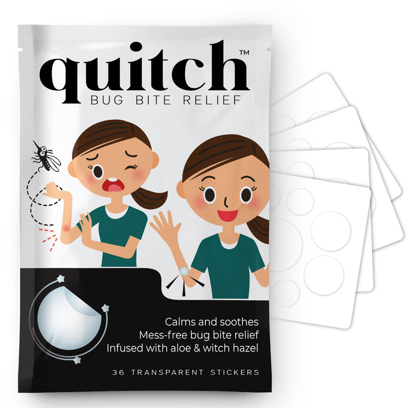 [Australia] - quitch Bug Bite Itch Relief Patch FSA Eligible, Summer Travel Essentials for Kids, Mosquito Bug Bite Thing Alternative, Summer Camp Essentials Itch Relief, Baby hydrocortisone Cream Alternative 36 Count (Pack of 1) 