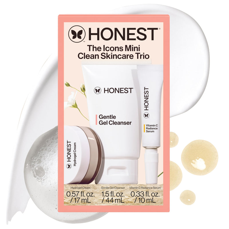 Honest Beauty The Icons Skincare Trio Travel Kit, Sensitive Skin, Vegan 2.4 Fl Oz (Pack of 1)
