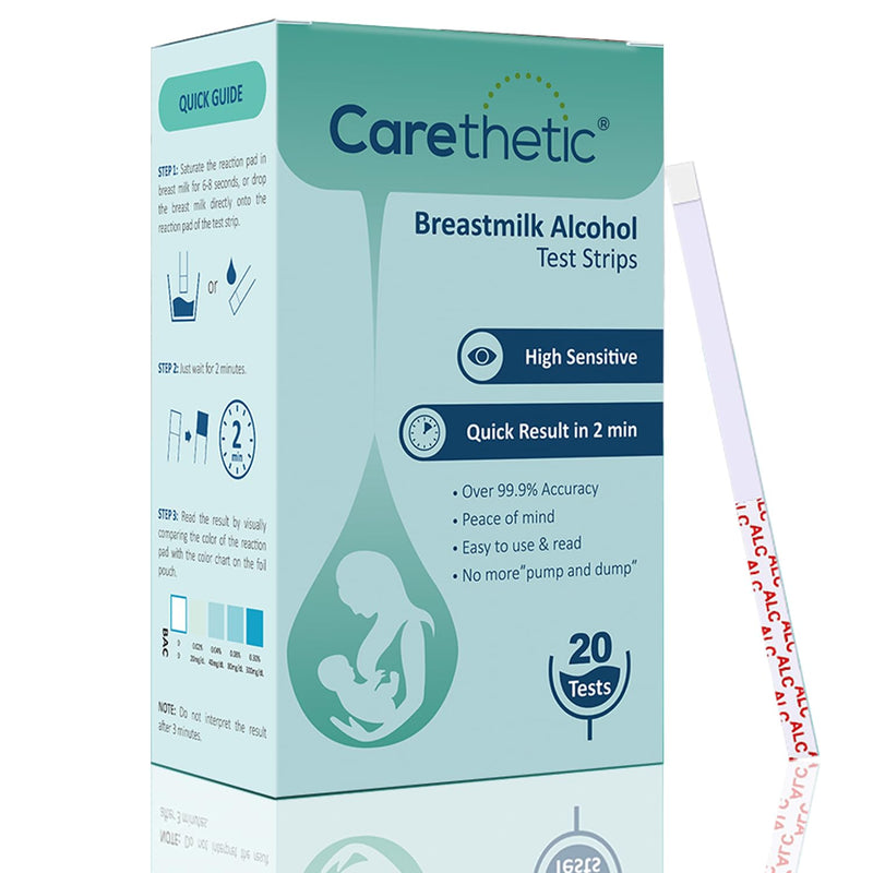 [Australia] - Breastmilk Alcohol Test Strips, Quick & Highly Sensitive Alcohol Detection with Accurate Results at Home - Individually Sealed Pack, Results in 2 Min (20-Pack) 