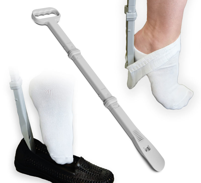 [Australia] - Long Handled (26") Shoe Horn and Sock Remover - Large Dressing Aid for Seniors, Elderly, Disabled - Sock Otter by Easy To Use Products 
