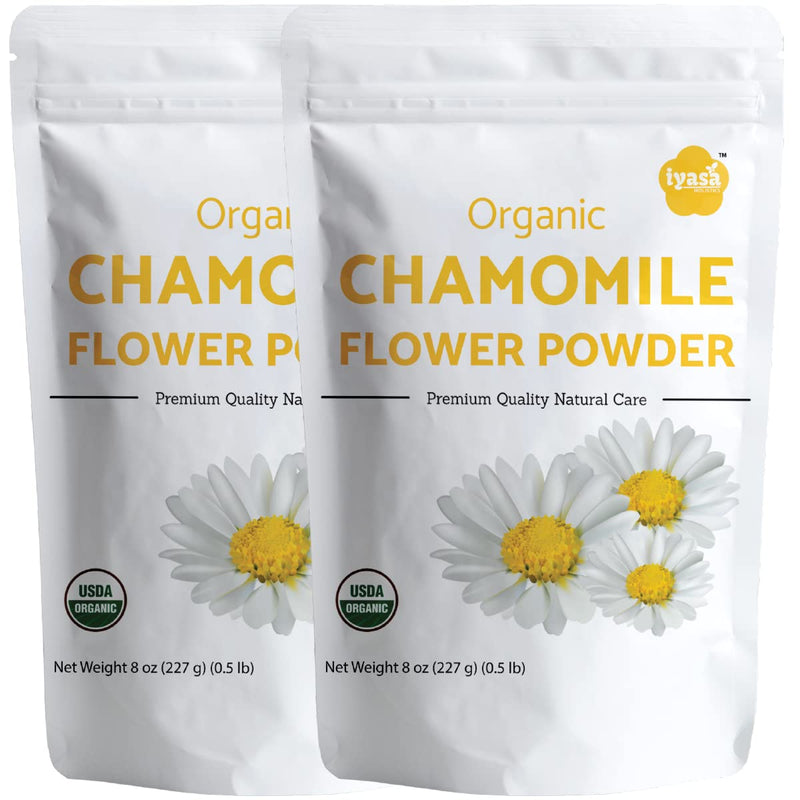 [Australia] - Organic Chamomile Flower Powder, Food Grade for Baking, Cooking, Tea, Summer Drinks, DIY Skin and Hair Care Products, Natural Face Packs, Face Mask 16 oz, 453 gm 