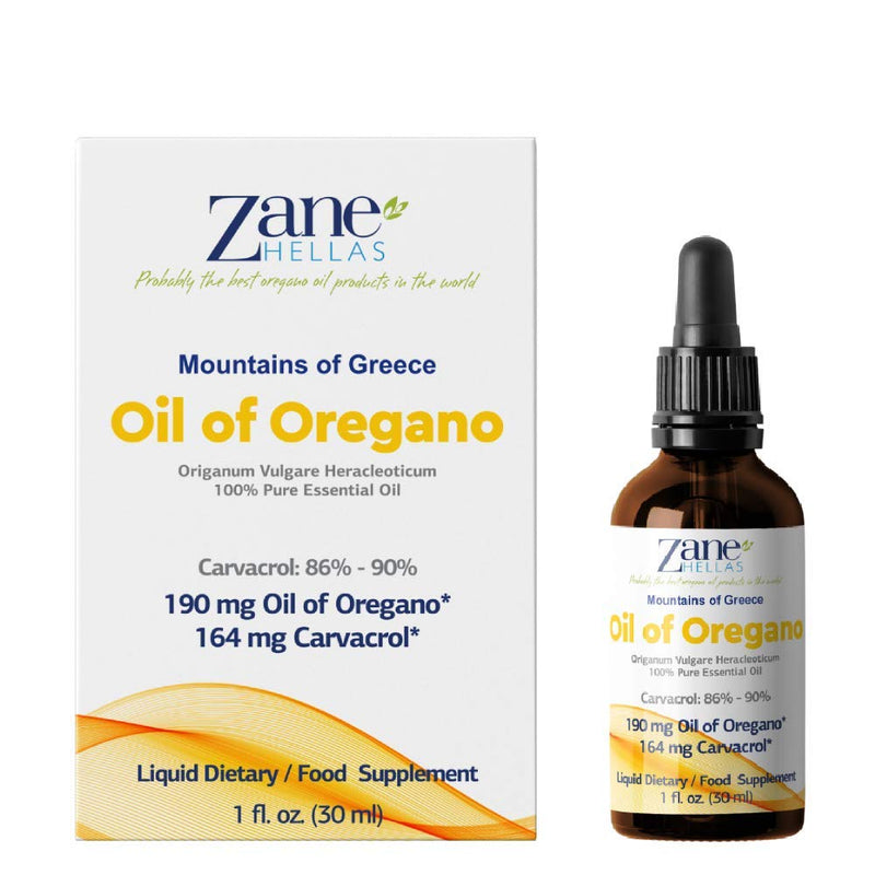 [Australia] - Zane Hellas 190 mg Oregano Oil-164 mg Carvacrol per Serving-4 Drops Daily. 100% Greek Undiluted Oil of Oregano. 86%-90% Min Carvacrol. Probably The Best Oregano Oil in The World. 1 fl. oz.- 30ml 1 Fl Oz (Pack of 1) 