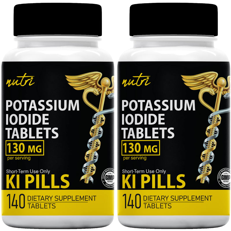 [Australia] - Potassium Iodide Radiation Tablets 130 mg (2 Pack) - (280 Tablets) EXP 10/2032 - Potassium Iodine Pills YODO Naciente, Anti Nuclear Fallout Pills 