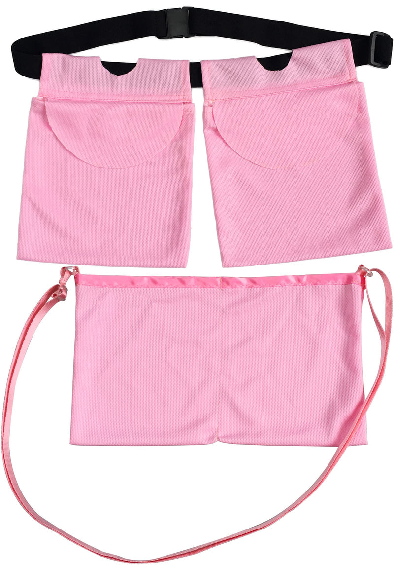 [Australia] - Quick Dry Mastectomy Drain Holder Pouch with Shower Bag, Tummy Tuck Post Surgery Drainage Supplies for JP Drains Management, Breast Reconstruction/Explant Surgical Bulb Storage,Pink Dwaist+showerbag(pink) 