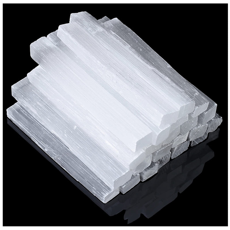 [Australia] - XIANNVXI 4 Inches Selenite Sticks 12PC Large Selenite Crystal Wands White Raw Rough Crystals Bulk for Healing Reiki Metaphysical Energy Drawing Protection Wiccan Altar Supplies 4 Inch-12pc 