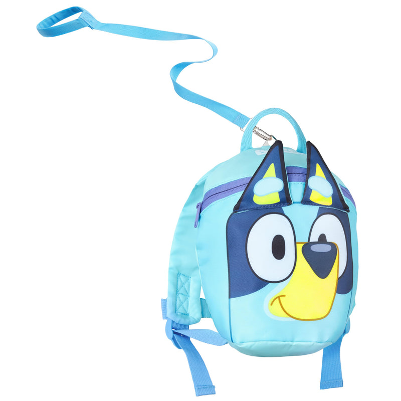 [Australia] - Bluey Backpack with Toddler Safety Harness for Kids Daycare Bag Backpack with Leash Preschool Outdoor Travel Gifts for Kids (Blue) 