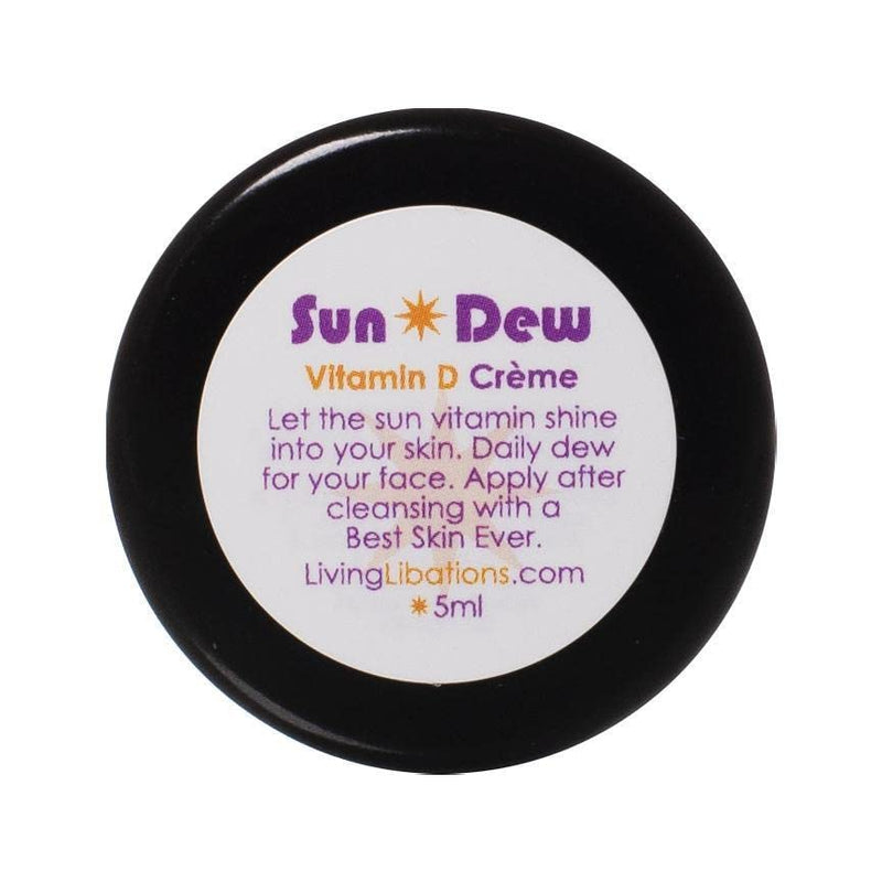 LIVING LIBATIONS - Organic Sun Dew Transdermal Vitamin D Crème | Natural, Wildcrafted, Vegan Clean Beauty (0.17 oz | 5 ml) 0.17 Ounce (Pack of 1)