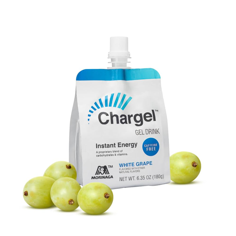 [Australia] - White Grape, Caffeine-Free Instant Energy Gel for Running, Biking, Workout, Hiking and Endurance | Carbs Vitamins | Gluten Free - Pack of 6 Pouches - 6.35oz Each White Grape 6-Pack 