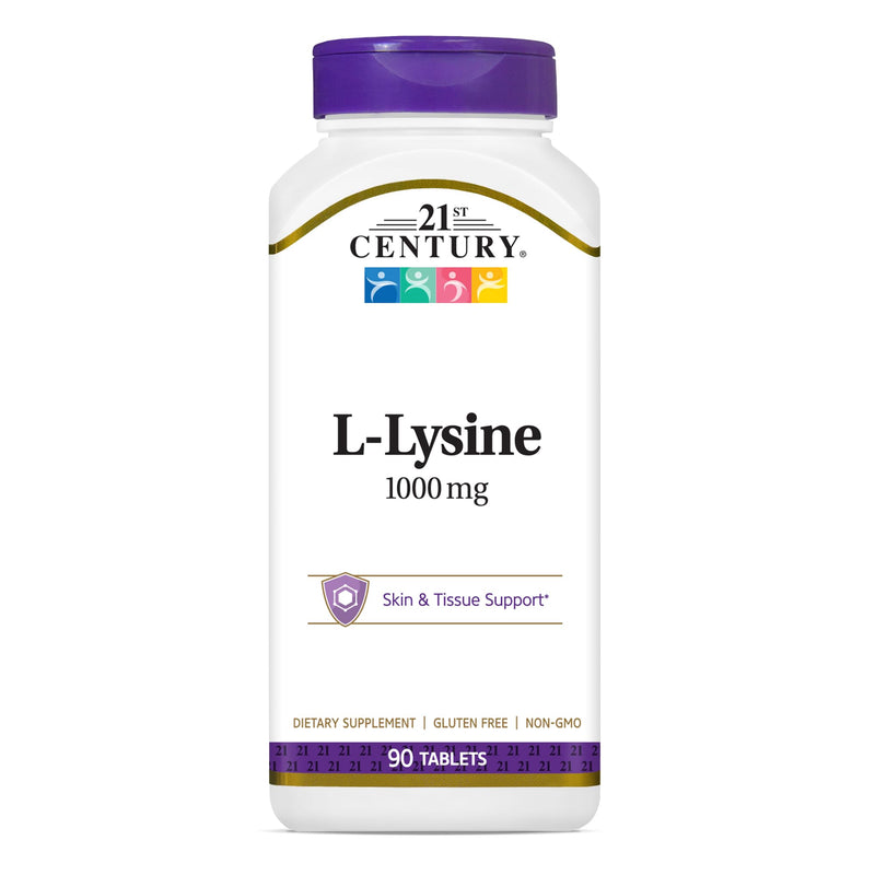 [Australia] - 21st Century Healthcare L-Lysine 1000 mg, 90 Count Tablets 