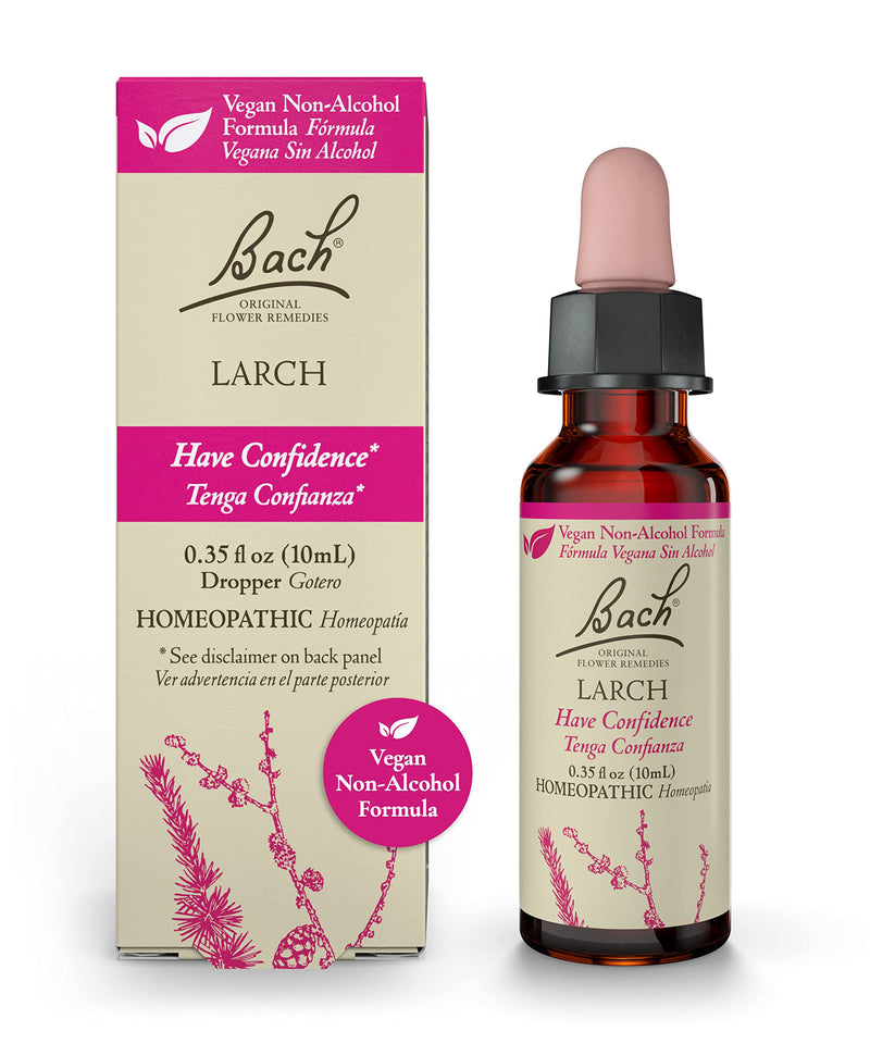 [Australia] - Bach Original Flower Remedies, Larch for Confidence (Non-Alcohol Formula), Natural Homeopathic Flower Essence, Holistic Wellness and Stress Relief, Vegan, 10mL Dropper 
