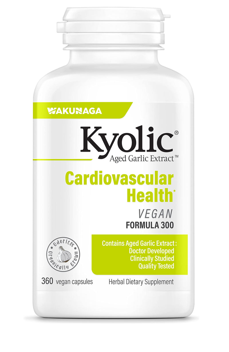 [Australia] - Kyolic Aged Garlic Extract Formula 300 Cardiovascular Health, Vegan, 360 Capsules 