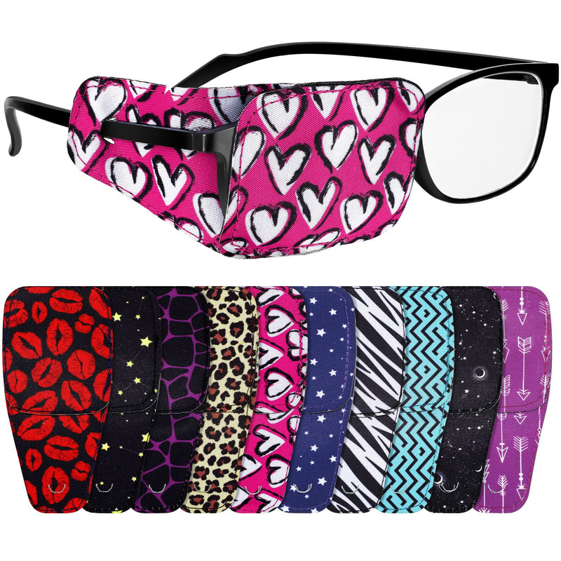 [Australia] - Sosation 10 Pcs Eye Patches for Adult Left Right Eye, Eyepatch for Glasses, Mixed Styles Assorted Style 
