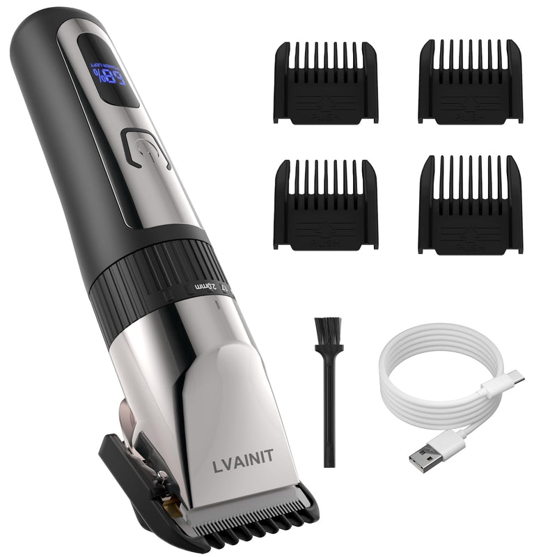Hair Clippers for Men, Cordless LCD Rechargeable Hair Trimmer Beard Trimmer for Men, Men's Grooming Kit for Hair, Face, Beard, Professional Electric Barber Clippers