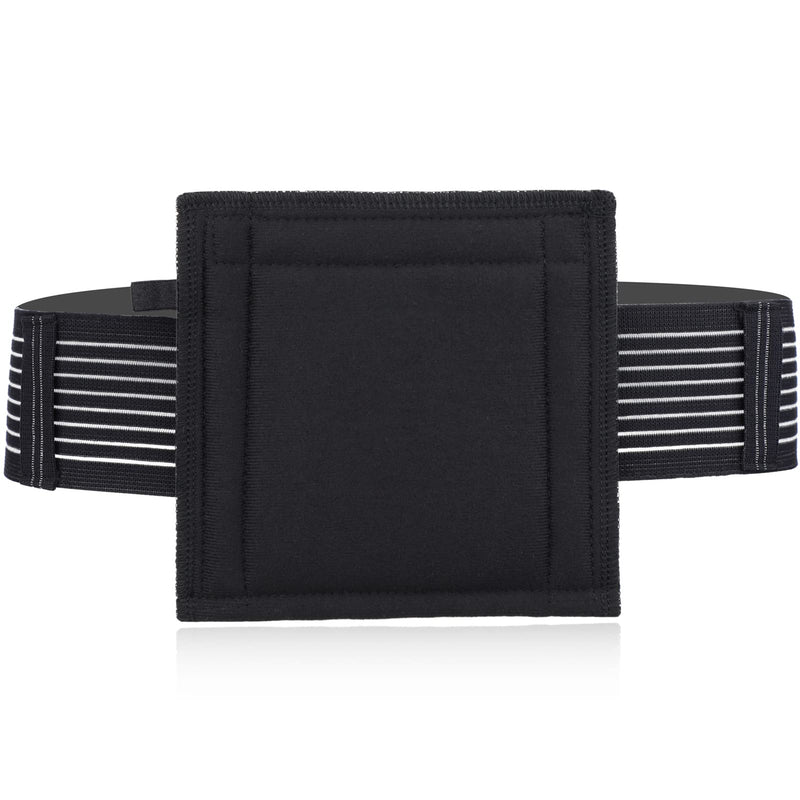 [Australia] - Breathable G Tube Holder Belt Large Square Sponge Feeding Tube Pouch for Gastrostomy J Peg Peritoneal Dialysis PD Peritoneal Dialysis Catheter Accessories Women Men Black Medium 