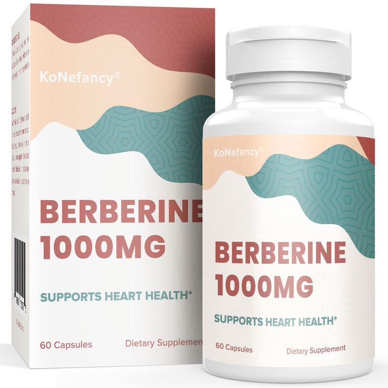 [Australia] - Berberine HCL Supplement 1000mg, High Absorption Berberine Plus Vegan Capsules with Silymarin Complex Formula for Cardiovascular, 60 Count (Pack of 1) 60 Count (Pack of 1) 