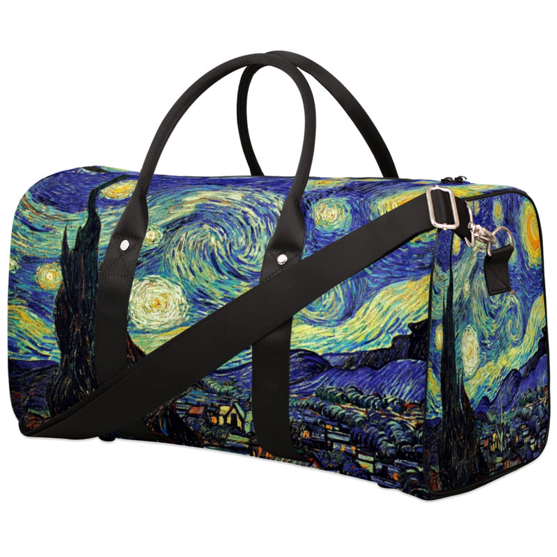 Starry Night Art Travel Duffel Bag, Starry Night Sports Gym Bag Waterproof Weekender Bag Overnight Travel Carry on Bag Duffel Tote for Women and Men